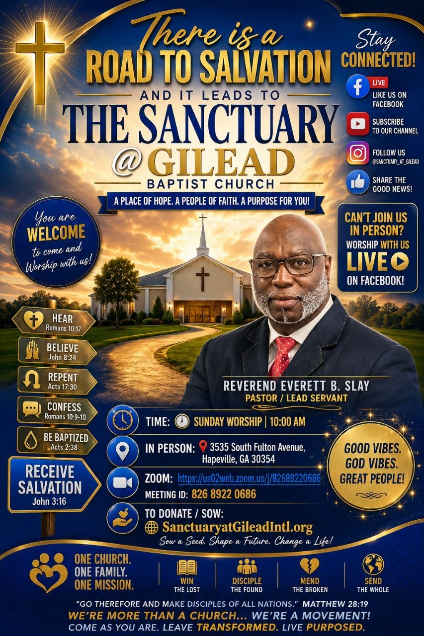 There is a Road to Salvation — Sunday Worship Flyer